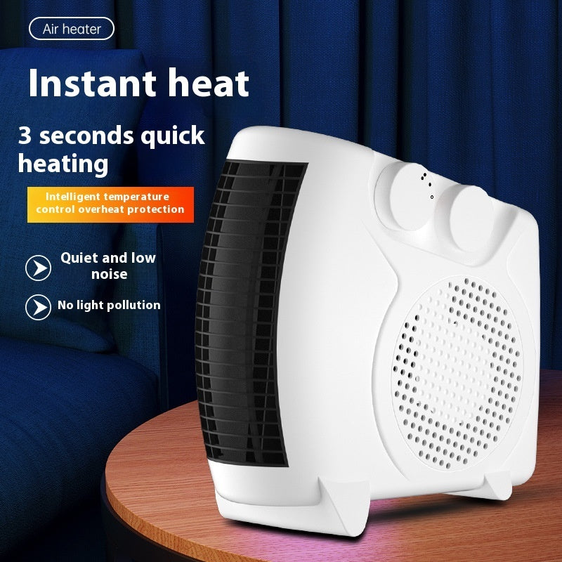 Small Electric Heater Home Quick Heating Office Desktop White Warm Air Blower