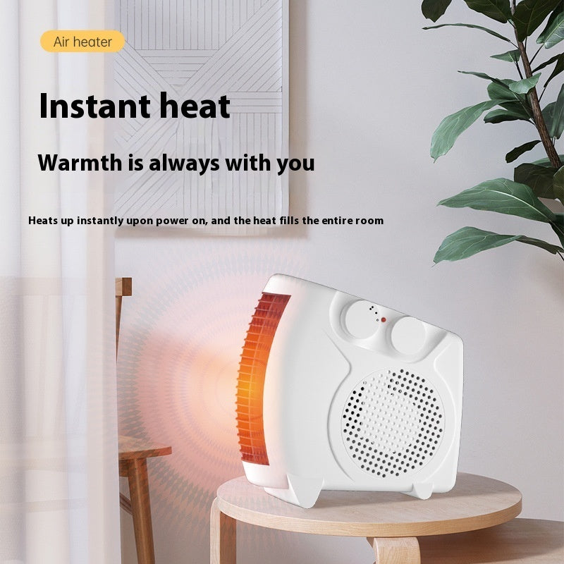 Small Electric Heater Home Quick Heating Office Desktop White Warm Air Blower