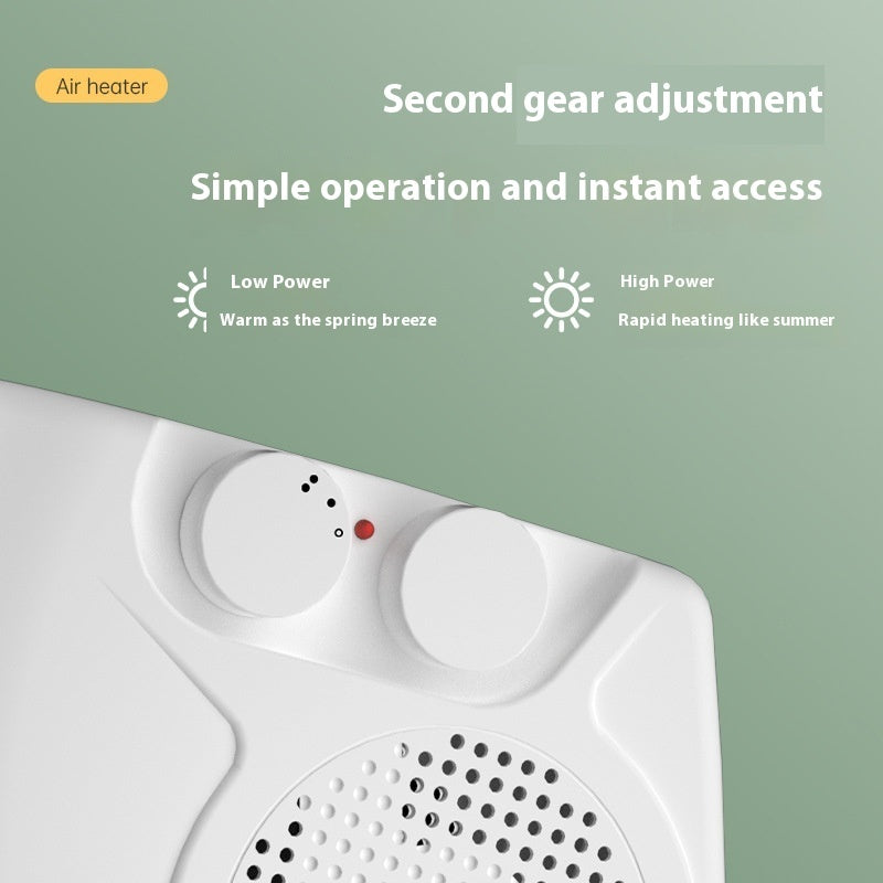 Small Electric Heater Home Quick Heating Office Desktop White Warm Air Blower