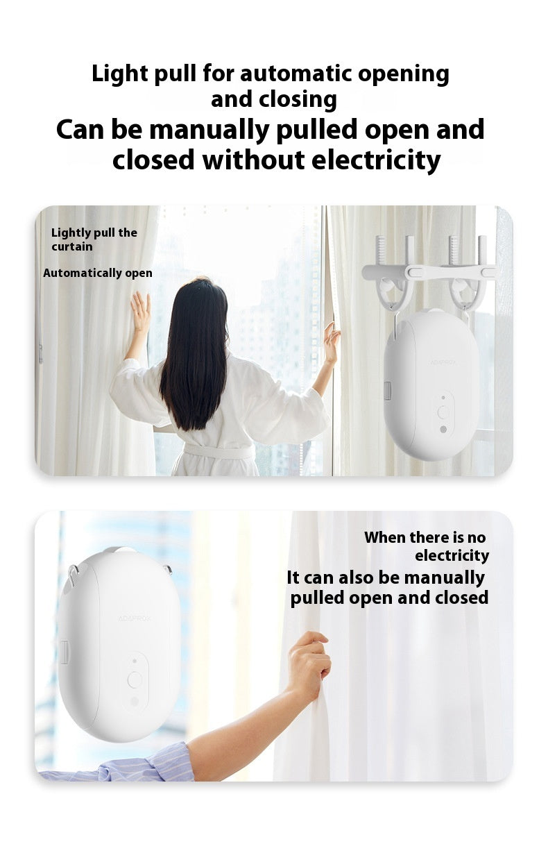 Portable Voice Controlled Curtain Butler Robot For Home Use