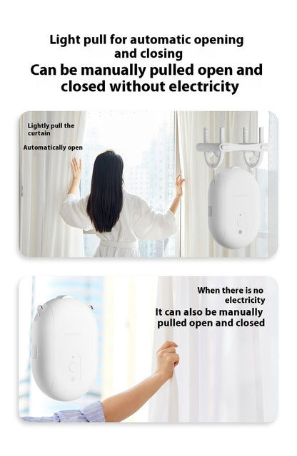 Portable Voice Controlled Curtain Butler Robot For Home Use